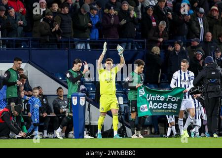 West Bromwich, Royaume-Uni. 01 mars 2024. Les équipes participent au match EFL Sky Bet Championship entre West Bromwich Albion et Coventry City aux Hawthorns, West Bromwich, Angleterre, le 1er mars 2024. Photo de Stuart Leggett. Utilisation éditoriale uniquement, licence requise pour une utilisation commerciale. Aucune utilisation dans les Paris, les jeux ou les publications d'un club/ligue/joueur. Crédit : UK Sports pics Ltd/Alamy Live News Banque D'Images