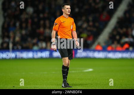 West Bromwich, Royaume-Uni. 01 mars 2024. Arbitre Lewis Smith lors du match du Sky Bet Championship West Bromwich Albion vs Coventry City aux Hawthorns, West Bromwich, Royaume-Uni, le 1er mars 2024 (photo par Gareth Evans/News images) à West Bromwich, Royaume-Uni le 3/1/2024. (Photo de Gareth Evans/News images/SIPA USA) crédit : SIPA USA/Alamy Live News Banque D'Images