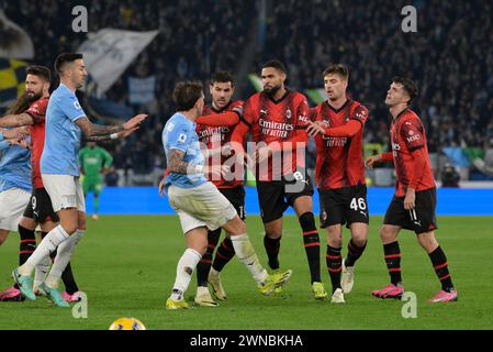 Roma, Italie. 01 mars 2024. Foto Fabrizio Corradetti/LaPresse 01 Marzo 2024 Roma, Italia - SS Lazio vs AC Milan - Campionato Italiano di calcio Serie A TIM 2023/2024 - Stadio Olimpico. Nella foto : 01 mars 2024 Rome, Italie - SS Lazio vs AC Milan - Championnat italien de football série A 2023/2024 - stade olympique. Sur la photo : crédit : LaPresse/Alamy Live News Banque D'Images