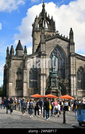 La cathédrale St Giles dans le centre-ville d'Édimbourg Banque D'Images