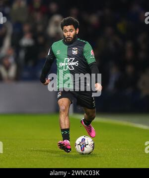 Jay Dasilva de Coventry City lors du Sky Bet Championship match à la Coventry Building Society Arena, Coventry. Date de la photo : vendredi 1er mars 2024. Banque D'Images