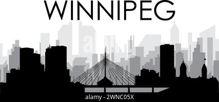 Panorama urbain de WINNIPEG, CANADA Illustration de Vecteur