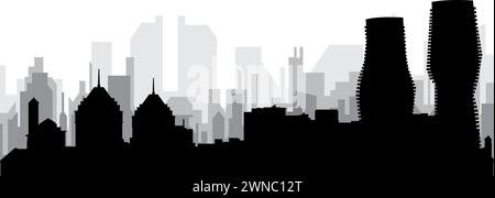 Panorama urbain de MISSISSAUGA, CANADA Illustration de Vecteur