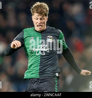 West Bromwich, Royaume-Uni. 01 mars 2024. Victor Torp de Coventry lors de l'EFL Sky Bet Championship match entre West Bromwich Albion et Coventry City aux Hawthorns, West Bromwich, Angleterre le 1er mars 2024. Photo de Stuart Leggett. Utilisation éditoriale uniquement, licence requise pour une utilisation commerciale. Aucune utilisation dans les Paris, les jeux ou les publications d'un club/ligue/joueur. Crédit : UK Sports pics Ltd/Alamy Live News Banque D'Images