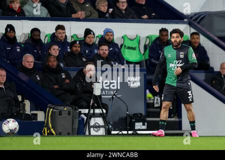 West Bromwich, Royaume-Uni. 01 mars 2024. Jay Dasilva de Coventry lors de l'EFL Sky Bet Championship match entre West Bromwich Albion et Coventry City aux Hawthorns, West Bromwich, Angleterre le 1er mars 2024. Photo de Stuart Leggett. Utilisation éditoriale uniquement, licence requise pour une utilisation commerciale. Aucune utilisation dans les Paris, les jeux ou les publications d'un club/ligue/joueur. Crédit : UK Sports pics Ltd/Alamy Live News Banque D'Images