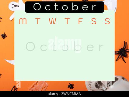 Planifiez Halloween avec un calendrier effrayant Banque D'Images