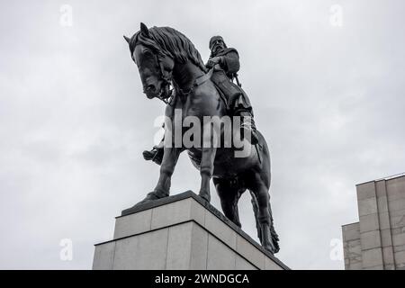 PRAGUE, RÉPUBLIQUE TCHÈQUE - 25 AVRIL 2015 : statue de Jan Zizka à Prague, république tchèque Banque D'Images
