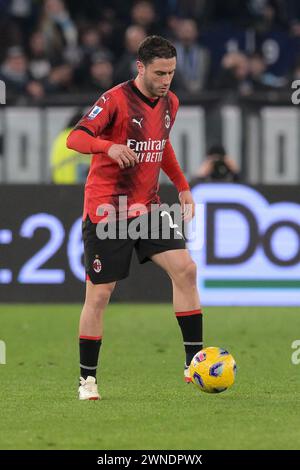 1er mars 2024, Stadio Olimpico, Roma, Italie ; Serie A Football; Lazio contre Milan ; Davide Calabria de l'AC Milan Banque D'Images