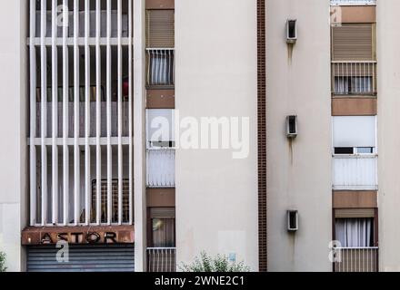 Immeubles brutaux de Dinko Kovačić, architecte, 1972, Ulica Šime Ljubića, Split 3, Split, Croatie Banque D'Images