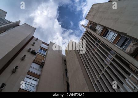 Immeubles brutaux de Dinko Kovačić, architecte, 1972, Ulica Šime Ljubića, Split 3, Split, Croatie Banque D'Images