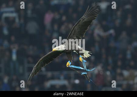 Rome, Italie. 01 mars 2024. La mascotte du Lazio Olimpia lors du match de Serie A entre le SS Lazio et l'AC Milan au stade Olimpic le 1er mars 2024 à Rome, italie (photo par Agostino Gemito/Pacific Press) crédit : Pacific Press Media production Corp./Alamy Live News Banque D'Images