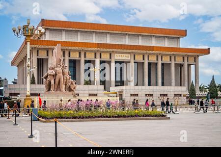 Mausolée Mao Zedong, place Tiananmen, Pékin, Chine, le 1er avril 2011 Banque D'Images