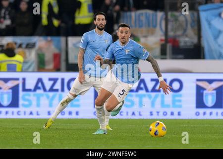 Roma, Italie. 01 mars 2024. Matias Vecino du SS Lazio pendant le match de Serie A Football, Lazio vs Milan, 1er mars 2024 (photo par AllShotLive/Sipa USA) crédit : Sipa USA/Alamy Live News Banque D'Images