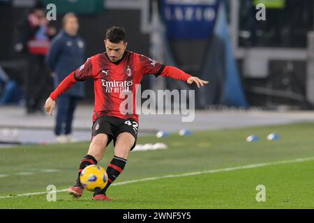 Roma, Italie. 01 mars 2024. Alessandro Florenzi de l'AC Milan pendant le match de Serie A Football, Lazio vs Milan, 1er mars 2024 (photo par AllShotLive/Sipa USA) crédit : Sipa USA/Alamy Live News Banque D'Images