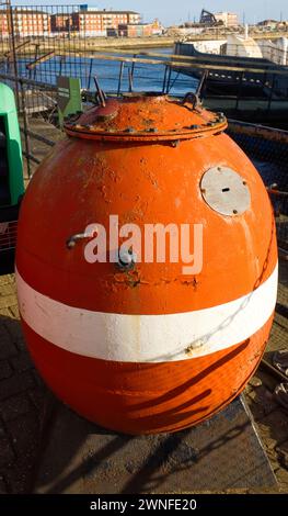 Mine de mer appartenant à la Société des marins naufragés au musée Hartlepool Banque D'Images