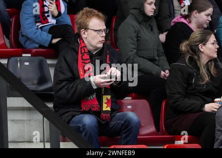 Rotterdam, pays-Bas. 02 mars 2024. Rotterdam - Piebe-Guido lors du match opposant Feyenoord V1 contre Excelsior V1 à Nieuw Varkenoord le 2 mars 2024 à Rotterdam, pays-Bas. Crédit : Box to Box Pictures/Alamy Live News Banque D'Images