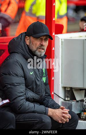 The City Ground, Nottingham, Royaume-Uni. 2 mars 2024. Premier League Football, Nottingham Forest contre Liverpool ; Liverpool Manager Jurgen Klopp Credit : action plus Sports/Alamy Live News Banque D'Images