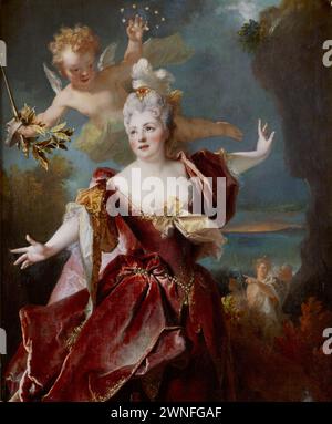 Portrait de l'actrice Marie-Anne de Châteauneuf, dite Mademoiselle Duclos (1664-1747), dans le rôle d'Ariane, peinture à l'huile sur toile de Nicolas de Largillière, vers 1712 Banque D'Images