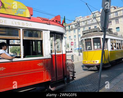 Lisbonne, Portugal - 05 septembre 2012 - le réseau de tramways de Lisbonne dessert la municipalité de Lisbonne, Portugal. En service depuis 1873, il est actuellement Banque D'Images