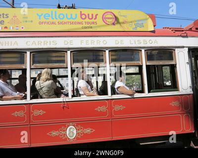 Lisbonne, Portugal - 05 septembre 2012 - le réseau de tramways de Lisbonne dessert la municipalité de Lisbonne, Portugal. En service depuis 1873, il est actuellement Banque D'Images
