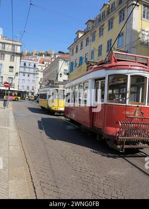 Lisbonne, Portugal - 05 septembre 2012 - le réseau de tramways de Lisbonne dessert la municipalité de Lisbonne, Portugal. En service depuis 1873, il est actuellement Banque D'Images