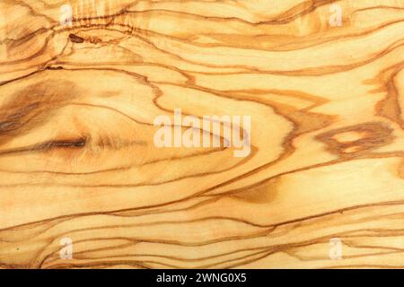 Fond de texture naturelle en bois d'olivier. Texture détaillée élevée du panneau de bois d'olivier, fond de bois d'olivier. Banque D'Images