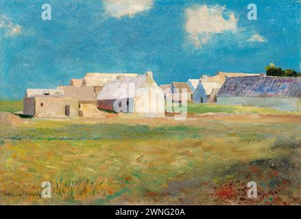 Village Breton, Odilon Redon. c. 1890 Banque D'Images