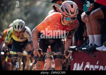 Sienne, Italie. 03 mars 2024. Photo par Zac Williams/SWpix.com - 03/03/2024 - cyclisme - 2024 Strade Bianche - Thomas Pidcock, Ineos Grenadiers. Crédit : SWpix/Alamy Live News Banque D'Images