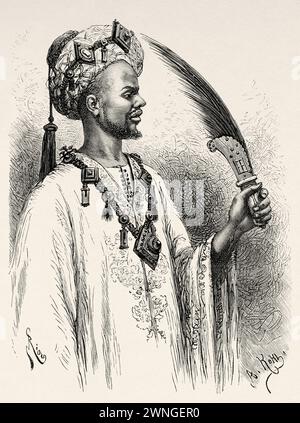 Samory Toure (1828 - 1900) était un religieux musulman mandingue, stratège militaire et fondateur de l'Empire Wassoulou. Toure a résisté à la domination coloniale française en Afrique de l'Ouest de 1882 jusqu'à sa capture en 1898, en Guinée. Afrique. Deux campagnes au Soudan français, 1886-1888 par Joseph Simon Gallieni (1849 - 1916) le Tour du monde 1890 Banque D'Images