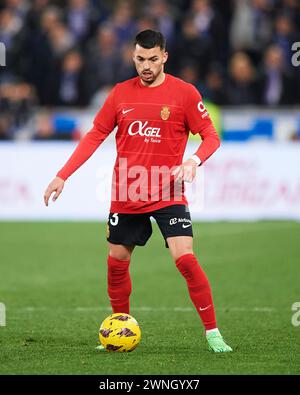 Antonio Latorre 'Lato' du RCD Mallorca avec le ballon lors du match LaLiga EA Sports entre Deportivo Alaves et le RCD Mallorca à Mendizorrotza Stad Banque D'Images