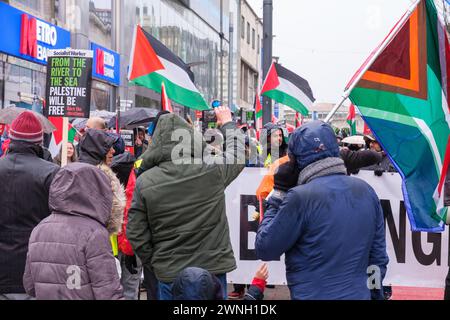 marche pro Palestine, Birmingham, 02/03/24 Banque D'Images