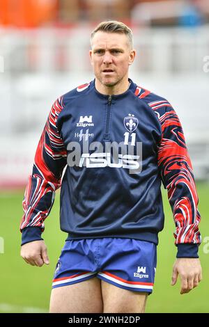 Wakefield, Angleterre - 2 mars 2024 - Matty Ashurst de Wakefield Trinity. Rugby League 1895 Cup, Wakefield Trinity vs Barrow Raiders au DIY Kitchens Stadium, Wakefield, Royaume-Uni Dean Williams Banque D'Images