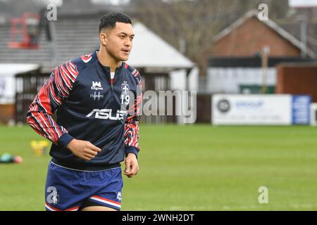 Wakefield, Angleterre - 2 mars 2024 - Isiah Vagana de Wakefield Trinity. Rugby League 1895 Cup, Wakefield Trinity vs Barrow Raiders au DIY Kitchens Stadium, Wakefield, Royaume-Uni Dean Williams Banque D'Images