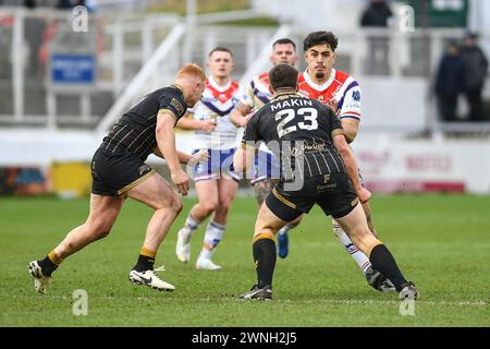 Wakefield, Angleterre - 2 mars 2024 - Caleb Uele de Wakefield Trinity. Rugby League 1895 Cup, Wakefield Trinity vs Barrow Raiders au DIY Kitchens Stadium, Wakefield, Royaume-Uni Dean Williams Banque D'Images