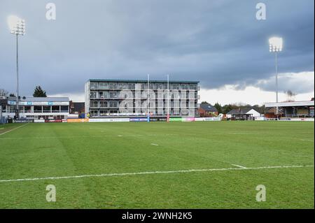 Wakefield, Angleterre - 2 mars 2024 - vue générale. Rugby League 1895 Cup, Wakefield Trinity vs Barrow Raiders au DIY Kitchens Stadium, Wakefield, Royaume-Uni Dean Williams Banque D'Images