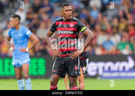 Sydney, Australie. 02 mars 2024. Marcelo Guedes des Wanderers regarde le match de A-League Men Rd19 entre les Wanderers et le Sydney FC au CommBank Stadium le 2 mars 2024 à Sydney, Australie crédit : IOIO IMAGES/Alamy Live News Banque D'Images