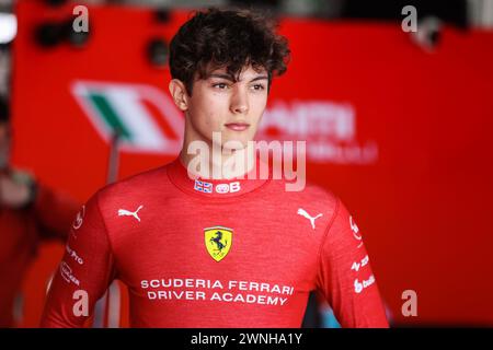 BEARMAN Oliver (gbr), Prema Racing, Dallara F2 2024, portrait lors de la 1ère manche du Championnat FIA de formule 2 2024 du 29 février au 2 mars 2023 sur le circuit International de Bahreïn, à Sakhir, Bahreïn Banque D'Images