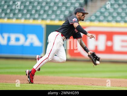 Houston, États-Unis. 02 mars 2024. HAROLD Coll (0) fait un match entre les Commodores de Vanderbilt et les Cougars de Houston au minute Maid Park le 2 mars 2024 à Houston, Texas.(photo by : Jerome Hicks/ Credit : Sipa USA/Alamy Live News Banque D'Images