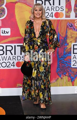 Londres, Royaume-Uni. 2 mars 2024. USAGE ÉDITORIAL EXCLUSIF Nicki Chapman arrivant aux Brit Awards 2024, à l'O2 Arena, Greenwich. Crédit : Doug Peters/EMPICS/Alamy Live News Banque D'Images