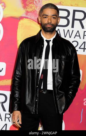 Londres, Royaume-Uni. 02 mars 2024. Kingsley Ben-Adir participe aux Brit Awards 2024 à l'O2 London à Greenwich. (Photo de Cat Morley/SOPA images/SIPA USA) crédit : SIPA USA/Alamy Live News Banque D'Images