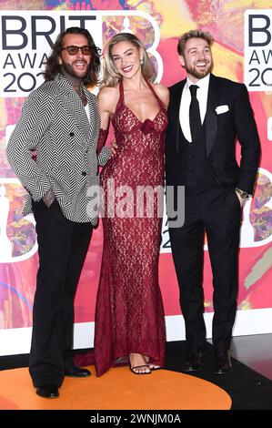 Pete Wicks, Zara McDermott und Sam Thompson BEI der Verleihung der 44. BRIT Awards 2023 dans der O2 Arena. Londres, 02.03.2024 *** Pete Wicks, Zara McDermott et Sam Thompson aux Brit Awards 44 2023 à l'O2 Arena Londres, 02 03 2024 Foto:xs.xVasx/xFuturexImagex brit Awards 4410 Banque D'Images