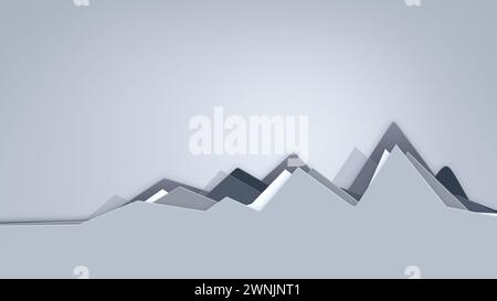 Graphiques en lignes grises abstraites sur fond gris clair en noir et blanc avec espace de copie. résolution 4k. Banque D'Images