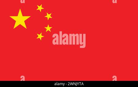 Drapeau national de la Chine | fond de la Chine, signe de la Chine Illustration de Vecteur