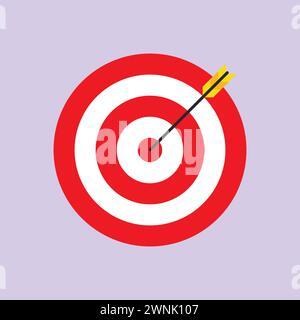 Illustration vectorielle de l'objectif cible icône cible de l'entreprise Illustration de Vecteur