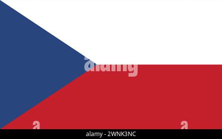 Drapeau de la République tchèque | drapeau national du vecteur tchèque, signe de la République tchèque Illustration de Vecteur