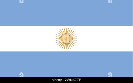 Drapeau national de l'Argentine | drapeau de fond, signe de l'Argentine Illustration de Vecteur