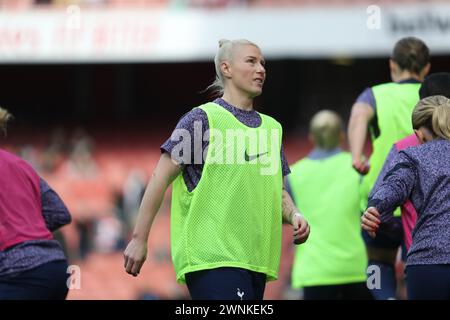 Londres, Royaume-Uni. 3 mars 2024. Bethany England se réchauffe avant le match de Super League féminine de Barclays entre Arsenal et Tottenham Hotspur à l’Emirates Stadium crédit : Ryan Asman/on Her Side crédit : Ryan Asman/Alamy Live News Banque D'Images