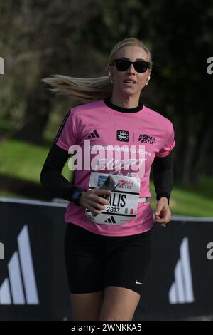 Roma, Italie. 03 mars 2024. Silvia Salis lors de la 49ème édition de l'Eurospin Rome Ostia semi-marathon Rome, Italie - dimanche 03 mars 2024. Sport ( photo par Alfredo Falcone/LaPresse ) crédit : LaPresse/Alamy Live News Banque D'Images