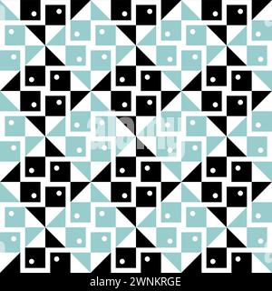 Motif géométrique poisson sans couture. Fond abstrait de poissons Illustration de Vecteur