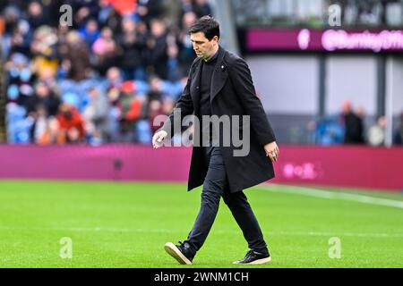 Andoni Iraola manager de Bournemouthpendant le match de premier League Burnley vs Bournemouth à Turf Moor, Burnley, Royaume-Uni, 3 mars 2024 (photo de Cody Froggatt/News images) Banque D'Images